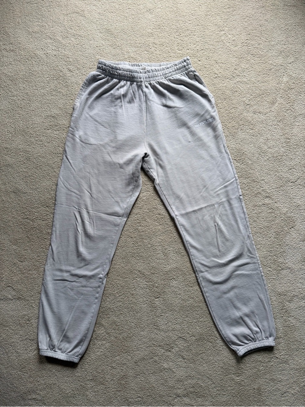 TALENTLESS by Scott Disick Light Gray Sweatpants with Subtle Logo